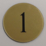 Number Disk (Brass)